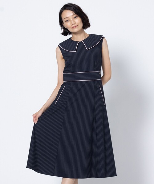 TOCCA（トッカ）の「LADY IN STRIPE ドレス（ワンピース・レディース・ネイビー系5/ブラウン系5・2/0/4）」の15枚目の写真