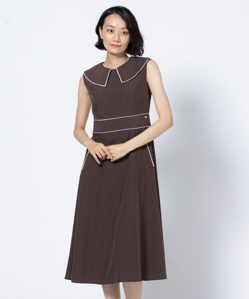 TOCCA（トッカ）の「LADY IN STRIPE ドレス（ワンピース・レディース・ネイビー系5/ブラウン系5・2/0/4）」の16枚目の写真