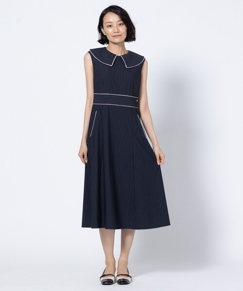TOCCA（トッカ）の「LADY IN STRIPE ドレス（ワンピース・レディース・ネイビー系5/ブラウン系5・2/0/4）」の18枚目の写真