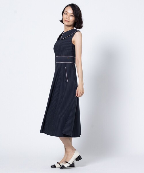 TOCCA（トッカ）の「LADY IN STRIPE ドレス（ワンピース・レディース・ネイビー系5/ブラウン系5・2/0/4）」の19枚目の写真