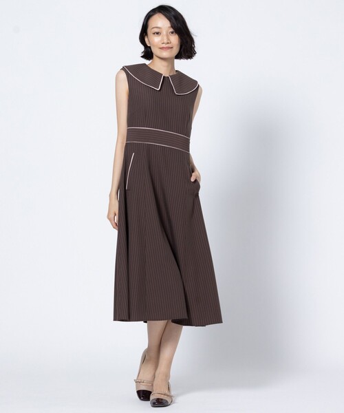 TOCCA（トッカ）の「LADY IN STRIPE ドレス（ワンピース・レディース・ネイビー系5/ブラウン系5・2/0/4）」の21枚目の写真