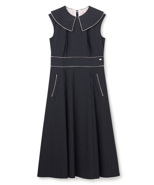 TOCCA（トッカ）の「LADY IN STRIPE ドレス（ワンピース・レディース・ネイビー系5/ブラウン系5・2/0/4）」の3枚目の写真