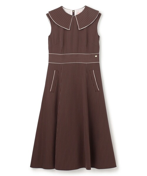 TOCCA（トッカ）の「LADY IN STRIPE ドレス（ワンピース・レディース・ネイビー系5/ブラウン系5・2/0/4）」の4枚目の写真