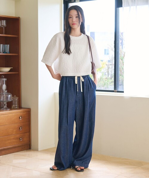 BEAUTY&YOUTH UNITED ARROWS(ビューティーアンドユースユナイテッドアローズ)の「【WEB限定】ライトデニム イージーパンツ ウォッシャブル(デニムパンツ・レディース・ライトブルー/ネイビー・L/M/S)」の20枚目の写真