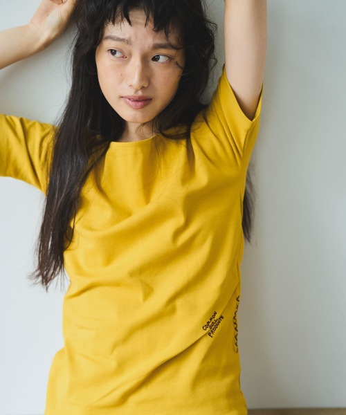 common gull products.(コモンガルプロダクツ)の「肌に残る湿度のボートネックTEE(Tシャツ/カットソー・レディース・ワイン/ホワイト系/グリーン系・SMALL/MEDIUM/LARGE)」の5枚目の写真