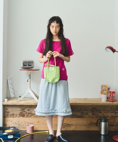 common gull products.(コモンガルプロダクツ)の「肌に残る湿度のボートネックTEE(Tシャツ/カットソー・レディース・ワイン/ホワイト系/グリーン系・SMALL/MEDIUM/LARGE)」の13枚目の写真