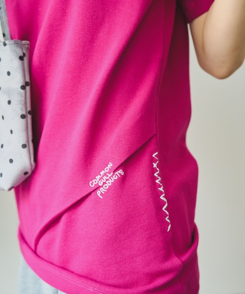 common gull products.(コモンガルプロダクツ)の「肌に残る湿度のボートネックTEE(Tシャツ/カットソー・レディース・ワイン/ホワイト系/グリーン系・SMALL/MEDIUM/LARGE)」の19枚目の写真