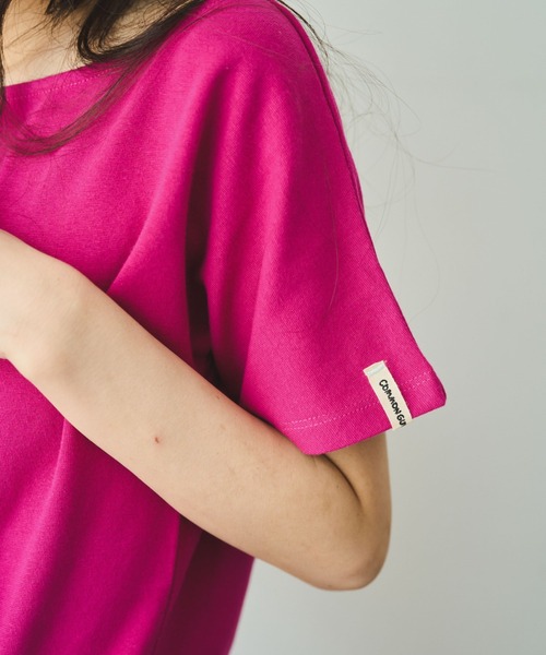 common gull products.(コモンガルプロダクツ)の「肌に残る湿度のボートネックTEE(Tシャツ/カットソー・レディース・ワイン/ホワイト系/グリーン系・SMALL/MEDIUM/LARGE)」の20枚目の写真