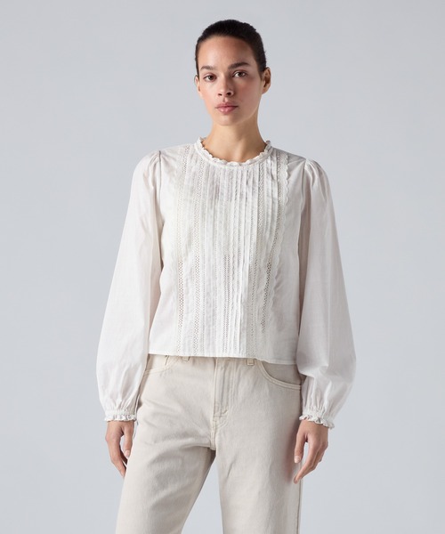 Levi's(リーバイス)の「Levi's/リーバイス ハン ロングスリーブ ビーズブラウス(シャツ/ブラウス・レディース・ホワイト・XS/S/M)」の2枚目の写真