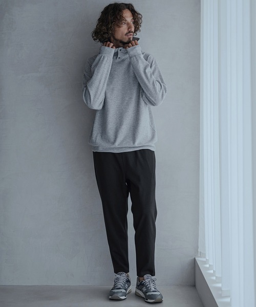 Magine(マージン)の「mp15246-Melange Herringbone Brushed Stretch Tapered Easy Pants イージーパンツ(MGN-263-022)(その他パンツ・メンズ・ブラック/ベージュ/グレー・44/46/48)」の7枚目の写真