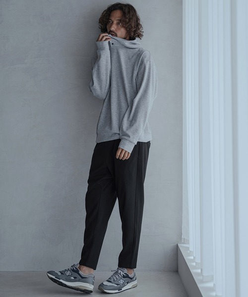 Magine(マージン)の「mp15246-Melange Herringbone Brushed Stretch Tapered Easy Pants イージーパンツ(MGN-263-022)(その他パンツ・メンズ・ブラック/ベージュ/グレー・44/46/48)」の8枚目の写真