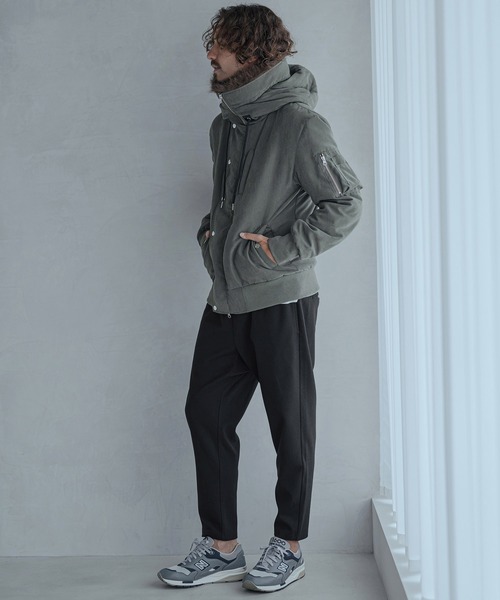 Magine(マージン)の「mp15246-Melange Herringbone Brushed Stretch Tapered Easy Pants イージーパンツ(MGN-263-022)(その他パンツ・メンズ・ブラック/ベージュ/グレー・44/46/48)」の9枚目の写真