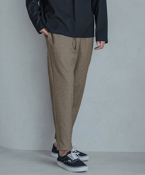 Magine(マージン)の「mp15246-Melange Herringbone Brushed Stretch Tapered Easy Pants イージーパンツ(MGN-263-022)(その他パンツ・メンズ・ブラック/ベージュ/グレー・44/46/48)」の12枚目の写真