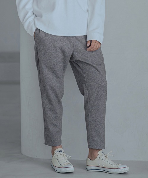 Magine(マージン)の「mp15246-Melange Herringbone Brushed Stretch Tapered Easy Pants イージーパンツ(MGN-263-022)(その他パンツ・メンズ・ブラック/ベージュ/グレー・44/46/48)」の16枚目の写真