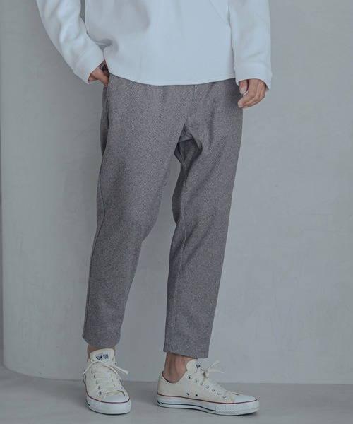 Magine(マージン)の「mp15246-Melange Herringbone Brushed Stretch Tapered Easy Pants イージーパンツ(MGN-263-022)(その他パンツ・メンズ・ブラック/ベージュ/グレー・44/46/48)」の17枚目の写真
