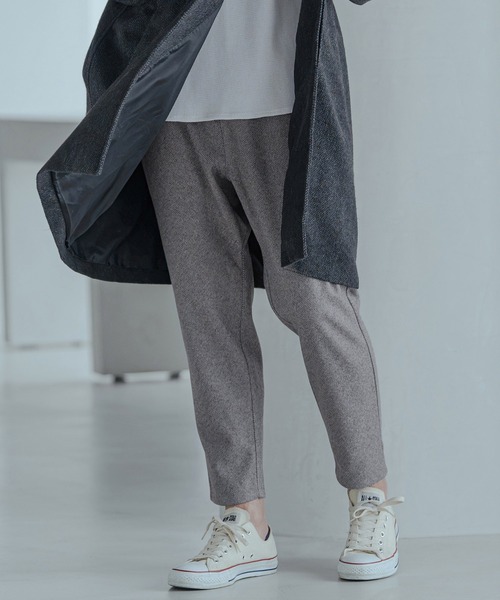 Magine(マージン)の「mp15246-Melange Herringbone Brushed Stretch Tapered Easy Pants イージーパンツ(MGN-263-022)(その他パンツ・メンズ・ブラック/ベージュ/グレー・44/46/48)」の18枚目の写真