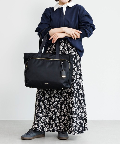 Jewelna Rose(ジュエルナローズ)の「ルフィーヌ トートバッグ 16343(トートバッグ・レディース・ブラック/ダークグレー/グレイッシュベージュ・FREE)」の5枚目の写真