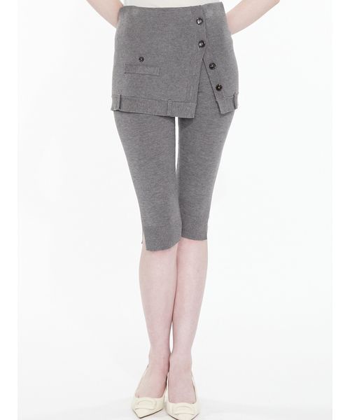 SORIN(ソリン )の「Layered Capri Pants / レイヤードカプリパンツ(その他パンツ・レディース・ピンク/ブラック/ダークグレー・38)」の1枚目の写真