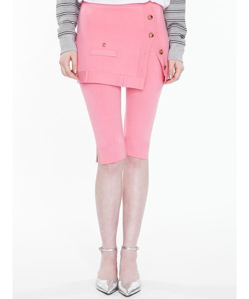 SORIN(ソリン )の「Layered Capri Pants / レイヤードカプリパンツ(その他パンツ・レディース・ピンク/ブラック/ダークグレー・38)」の4枚目の写真