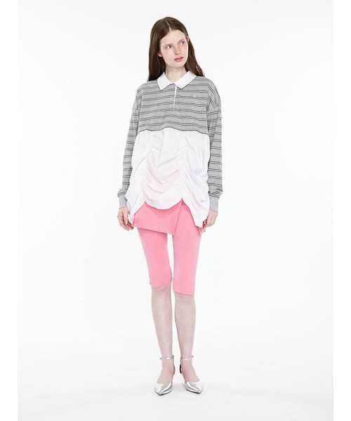 SORIN(ソリン )の「Layered Capri Pants / レイヤードカプリパンツ(その他パンツ・レディース・ピンク/ブラック/ダークグレー・38)」の5枚目の写真