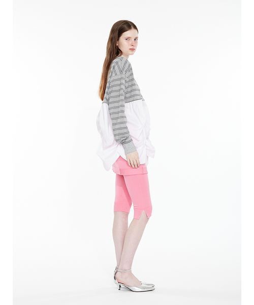SORIN(ソリン )の「Layered Capri Pants / レイヤードカプリパンツ(その他パンツ・レディース・ピンク/ブラック/ダークグレー・38)」の7枚目の写真