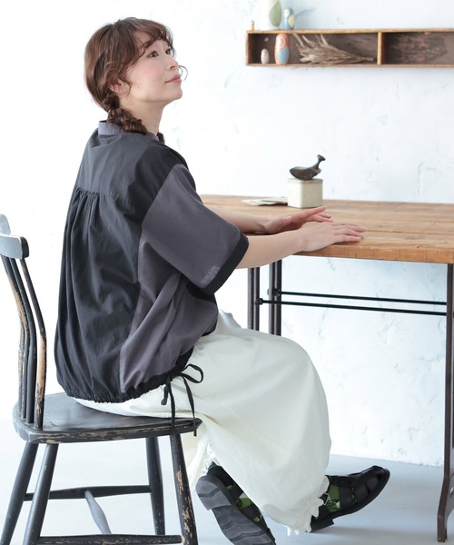 soulberry（ソウルベリー）の「黒とクロを味わうブラウス（シャツ/ブラウス・レディース・ブラック系その他・M/5L/4L/3L/LL/L）」の2枚目の写真