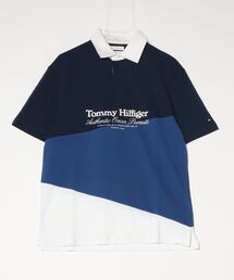 グラフィックカラーブロッククラシックポロシャツ