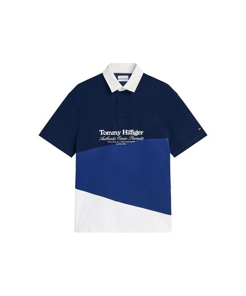 TOMMY HILFIGER(トミーヒルフィガー)の「グラフィックカラーブロッククラシックポロシャツ(ポロシャツ・メンズ・ブルー・MEDIUM/X-LARGE/SMALL/LARGE)」の4枚目の写真