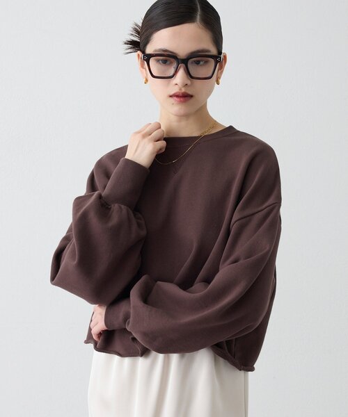THE PAUSE(ザ ポーズ)の「【THE PAUSE】刺繍ショートスウェット(スウェット・レディース・サックスブルー/ブラウン/ベージュ・FREE)」の4枚目の写真