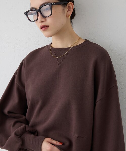 THE PAUSE(ザ ポーズ)の「【THE PAUSE】刺繍ショートスウェット(スウェット・レディース・サックスブルー/ブラウン/ベージュ・FREE)」の10枚目の写真
