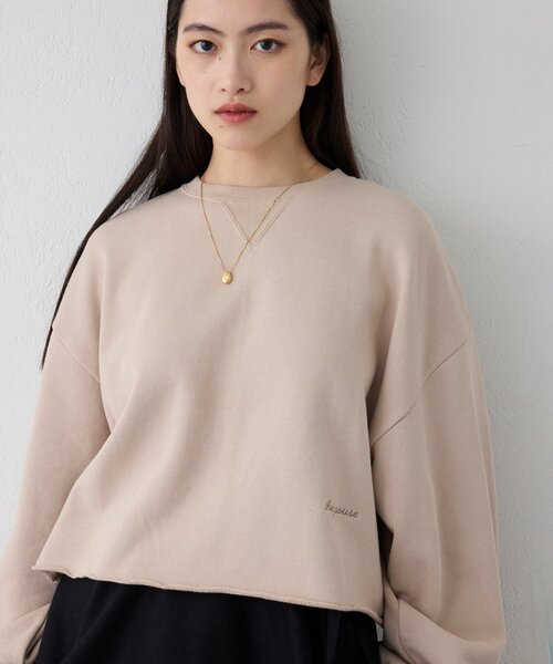 THE PAUSE(ザ ポーズ)の「【THE PAUSE】刺繍ショートスウェット(スウェット・レディース・サックスブルー/ブラウン/ベージュ・FREE)」の19枚目の写真