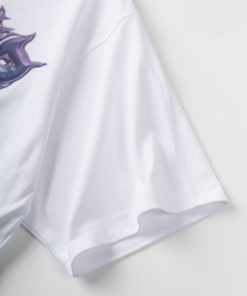 SEQUENZ（シークエンズ）の「【72】【SEQUENZ/シークエンズ】モグモグ拉麺＆スペースキャット ルーズ クルーネック Tシャツ/アニマル柄/猫好き（Tシャツ/カットソー・メンズ・ホワイト/ブラック系/ホワイト系/ブラック・L/M）」の11枚目の写真