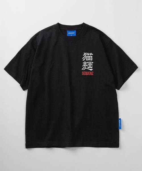 SEQUENZ（シークエンズ）の「【72】【SEQUENZ/シークエンズ】モグモグ拉麺＆スペースキャット ルーズ クルーネック Tシャツ/アニマル柄/猫好き（Tシャツ/カットソー・メンズ・ホワイト/ブラック系/ホワイト系/ブラック・L/M）」の16枚目の写真