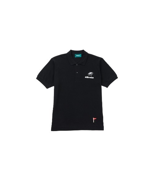 #Re:room California Golf Club(リルームカリフォルニアゴルフクラブ)の「フラワーボールプリントポロシャツ(Tシャツ/カットソー・メンズ・ブラック/ホワイト・SMALL/LARGE/MEDIUM)」の2枚目の写真