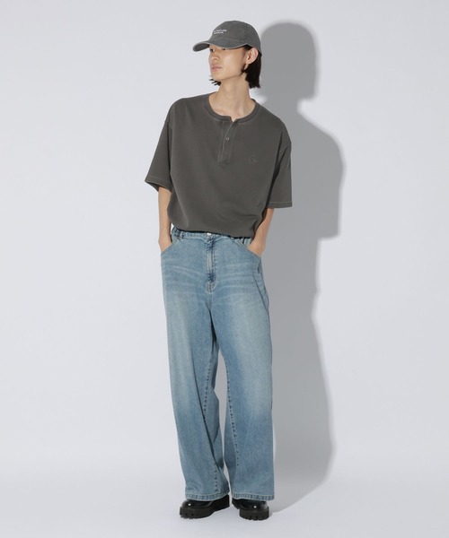 LAKOLE(ラコレ)の「フェードダンボールヘンリー / 1048838(Tシャツ/カットソー・メンズ・ベージュ/レッド/チャコール・MEDIUM/LARGE)」の8枚目の写真