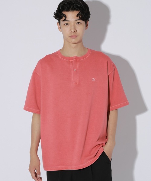 LAKOLE(ラコレ)の「フェードダンボールヘンリー / 1048838(Tシャツ/カットソー・メンズ・ベージュ/レッド/チャコール・MEDIUM/LARGE)」の18枚目の写真