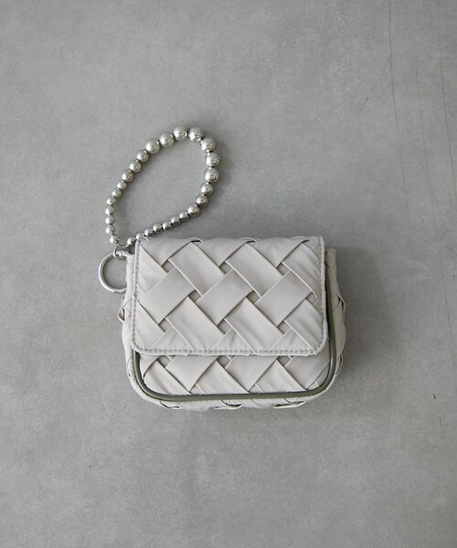 BIRTHDAY BAR(バースデイバー)の「Suede Tissue Pocket Charm Pouch チャームポーチ(ポーチ・レディース・ベージュ/ネイビー・0)」の8枚目の写真