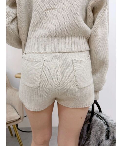 EVRIS(エヴリス)の「ダブルジャガードニットショートパンツ【セットアップ着用可能】(その他パンツ・レディース・ブラック/ピンク/アイボリー/その他1・FREE)」の12枚目の写真