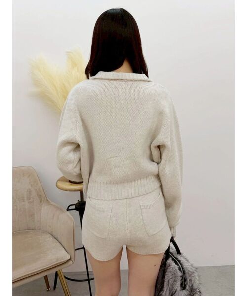 EVRIS(エヴリス)の「ダブルジャガードニットショートパンツ【セットアップ着用可能】(その他パンツ・レディース・ブラック/ピンク/アイボリー/その他1・FREE)」の13枚目の写真