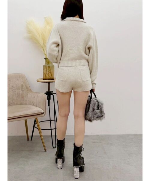 EVRIS(エヴリス)の「ダブルジャガードニットショートパンツ【セットアップ着用可能】(その他パンツ・レディース・ブラック/ピンク/アイボリー/その他1・FREE)」の16枚目の写真