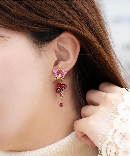 ANNA SUI(アナスイ)の「カラントモチーフ ピアス(ピアス(両耳用)・レディース・パープル/レッド・ONE SIZE)」の14枚目の写真