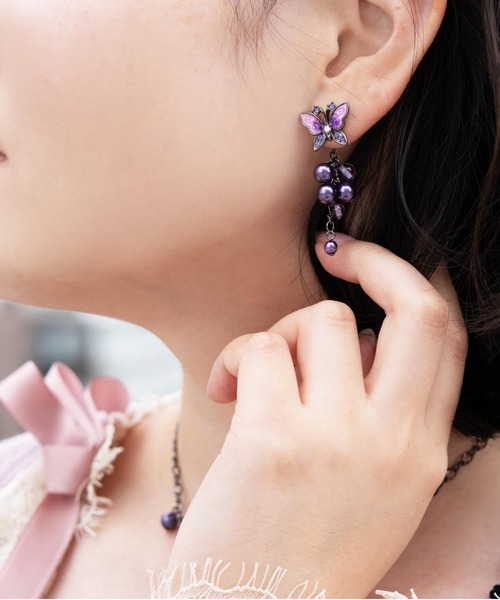 ANNA SUI(アナスイ)の「カラントモチーフ ピアス(ピアス(両耳用)・レディース・パープル/レッド・ONE SIZE)」の16枚目の写真