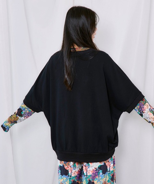 ScoLar(スカラー)の「ScoLar(スカラー) スカラー×ヒョウ 刺繍プルオーバー(Tシャツ/カットソー・レディース・ブラック/グレー/ピンク・MEDIUM)」の6枚目の写真