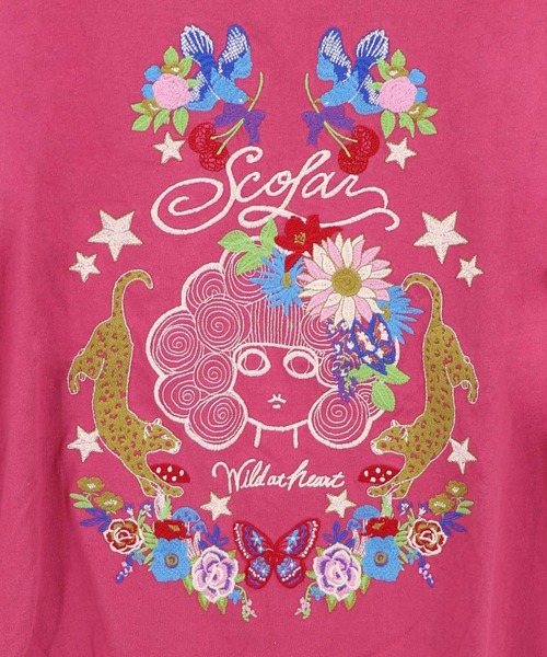 ScoLar(スカラー)の「ScoLar(スカラー) スカラー×ヒョウ 刺繍プルオーバー(Tシャツ/カットソー・レディース・ブラック/グレー/ピンク・MEDIUM)」の13枚目の写真