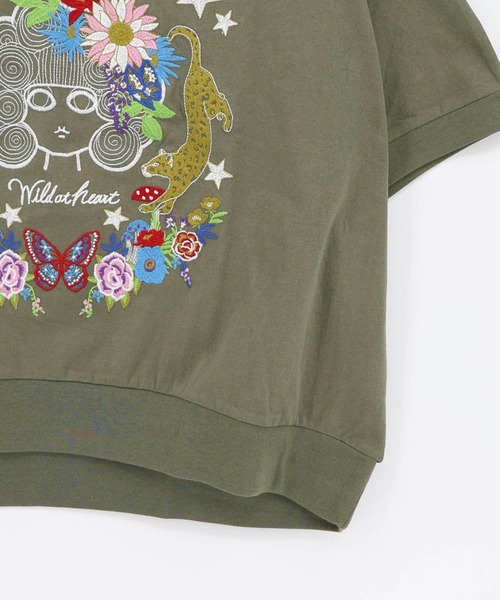 ScoLar(スカラー)の「ScoLar(スカラー) スカラー×ヒョウ 刺繍プルオーバー(Tシャツ/カットソー・レディース・ブラック/グレー/ピンク・MEDIUM)」の18枚目の写真