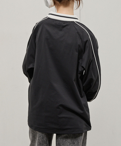 Alfred Alex(アルフレッドアレックス)の「【Alfred Alex】Oversized Soccer Game Shirt / オーバーサイズ サッカーゲームシャツ(Tシャツ/カットソー・メンズ・スミクロ/ライトグレー/ブラック/ワインレッド/ネイビー・L/M)」の9枚目の写真