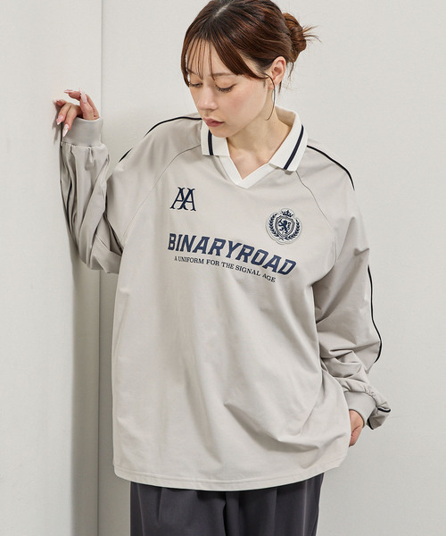 Alfred Alex(アルフレッドアレックス)の「【Alfred Alex】Oversized Soccer Game Shirt / オーバーサイズ サッカーゲームシャツ(Tシャツ/カットソー・メンズ・スミクロ/ライトグレー/ブラック/ワインレッド/ネイビー・L/M)」の13枚目の写真