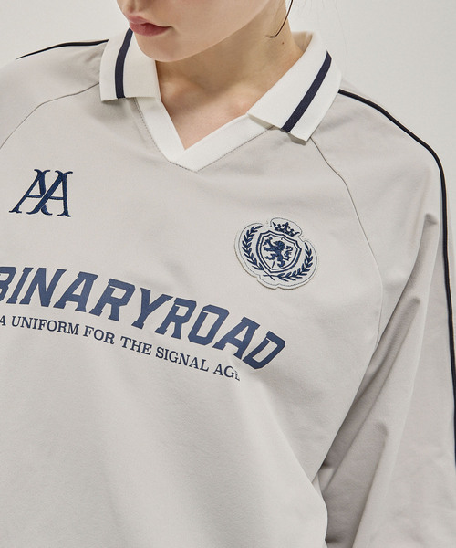 Alfred Alex(アルフレッドアレックス)の「【Alfred Alex】Oversized Soccer Game Shirt / オーバーサイズ サッカーゲームシャツ(Tシャツ/カットソー・メンズ・スミクロ/ライトグレー/ブラック/ワインレッド/ネイビー・L/M)」の16枚目の写真