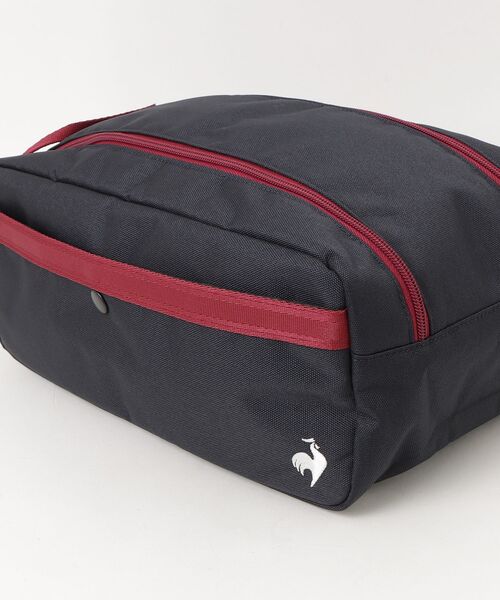 le coq sportif GOLF（ルコックスポルティフゴルフ）の「ルコックゴルフ　大開口Wファスナーシューズケース（シューズ小物/雑貨・メンズ・ネイビー/ブラック系その他2/ホワイト・FREE）」の6枚目の写真