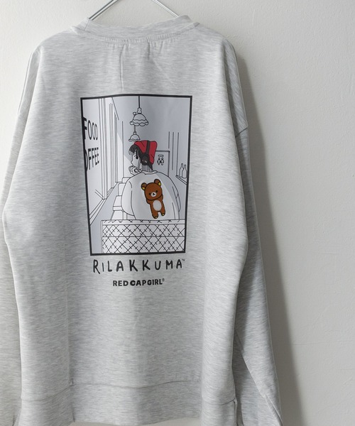 Red Cap Girl(レッドキャプガール)の「リラックマ ダンボールニット クルーネック(Tシャツ/カットソー・レディース・グレー/ブラック/ホワイト・L/M)」の1枚目の写真